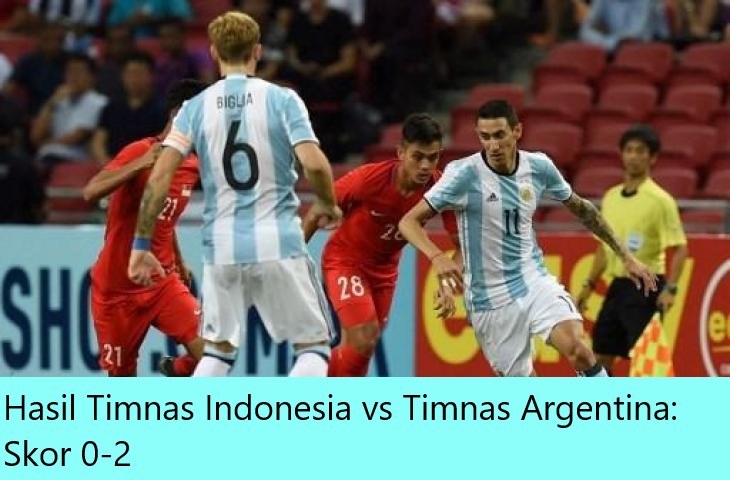 Hasil Timnas Indonesia vs Timnas Argentina: Skor 0-2