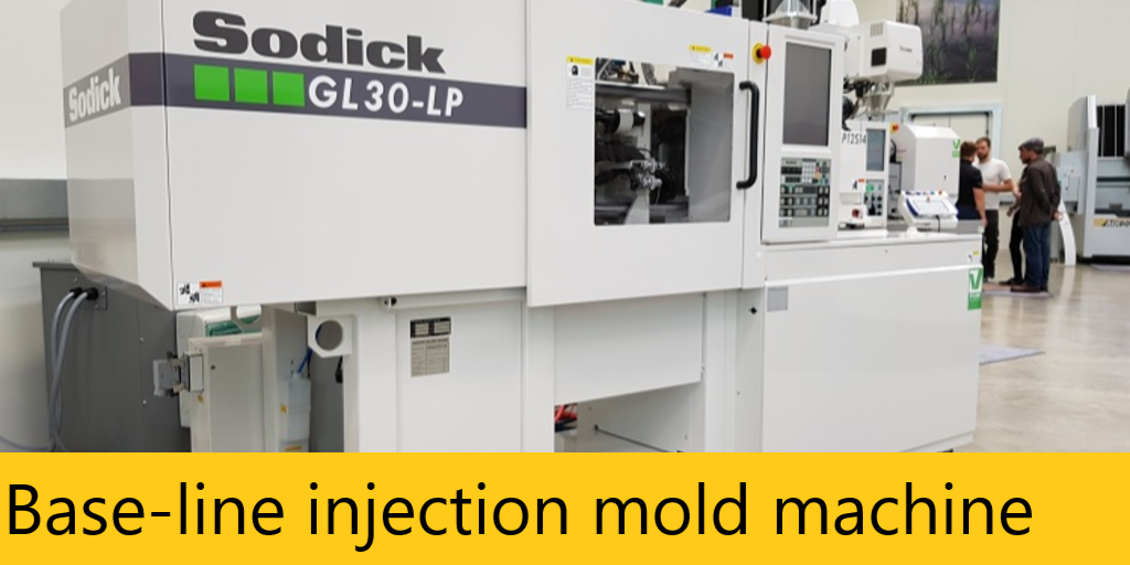 Base-line injection mold machine